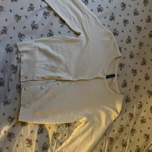 Loft Cream Button-Up Cardigan